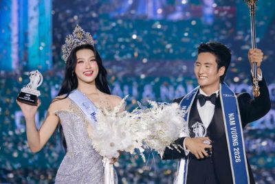 Người đẹp Tuy&ecirc;n Quang, ch&agrave;ng trai Kh&aacute;nh H&ograve;a đăng quang Hoa hậu - Nam vương Du lịch Việt Nam 2026
