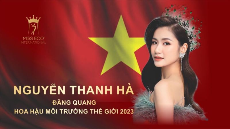 Hoa hậu Nguyễn Thanh Hà đội vương miện danh giá, xuất sắc đăng quang Miss Eco International 2023