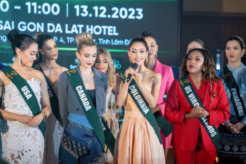 Khi th&iacute; sinh Miss Earth 2023 ''trổ t&agrave;i'' trong c&aacute;c phần thi t&agrave;i năng