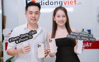 Vợ chồng Dương Khắc Linh - Sara Lưu sắm iPhone tại Di Động Việt