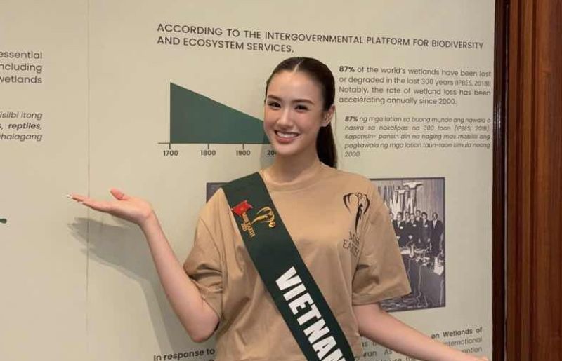 &Aacute; hậu Trịnh Mỹ Anh t&iacute;ch cực tham gia hoạt động thiện nguyện tại Miss Earth 2025