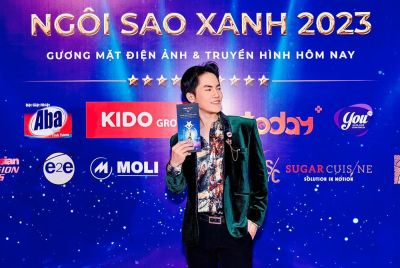 MC Hoàng Duy hội ngộ Di Khả Hân, Puka tại thảm đỏ Ngôi Sao Xanh 2023