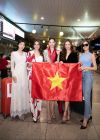 Trương Ngọc &Aacute;nh, Hoa hậu Đỗ Lan Anh tiễn Cao Ngọc B&iacute;ch sang Philippines dự thi Miss Earth
