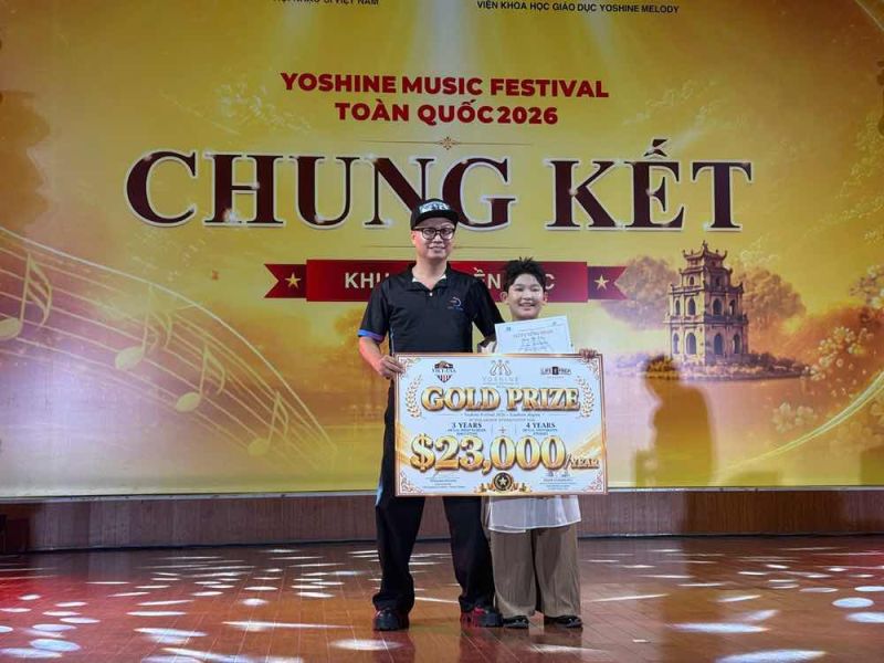 Đinh Tiến Ph&uacute;c - từ hiện tượng TikTok đến Huy chương V&agrave;ng Yoshine 2026