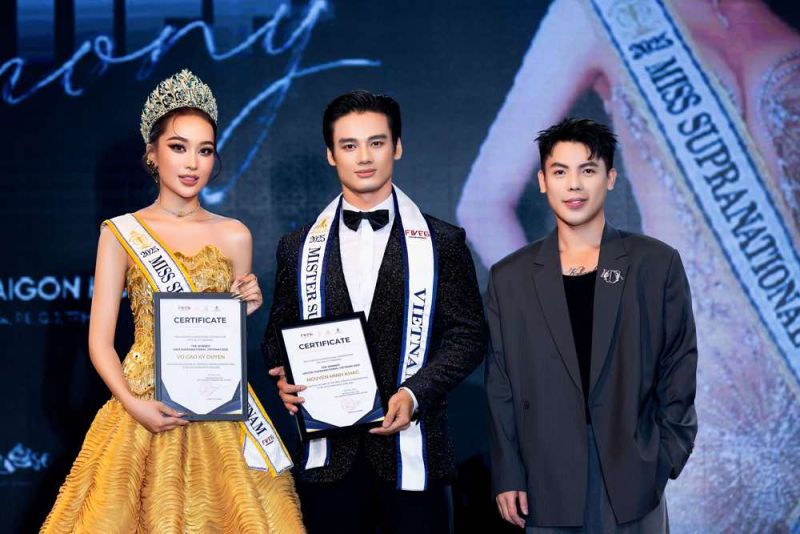 Minh Khắc thay thế ph&uacute;t ch&oacute;t, c&ugrave;ng Kỳ Duy&ecirc;n đại diện Việt Nam chinh chiến Miss &amp; Mister Supranational 2025